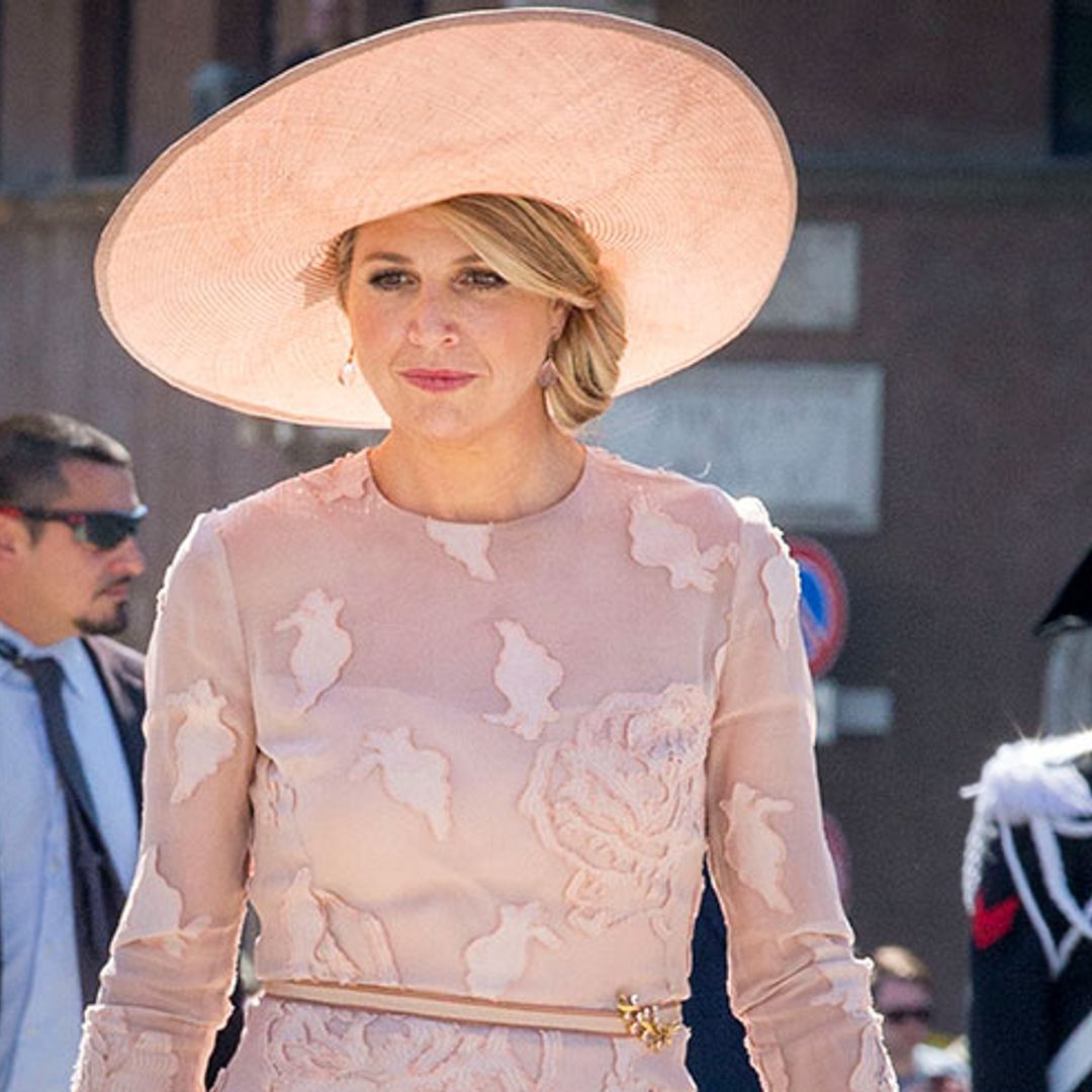 Queen Maxima looks incredibly fashion-forward during her state visit to Italy