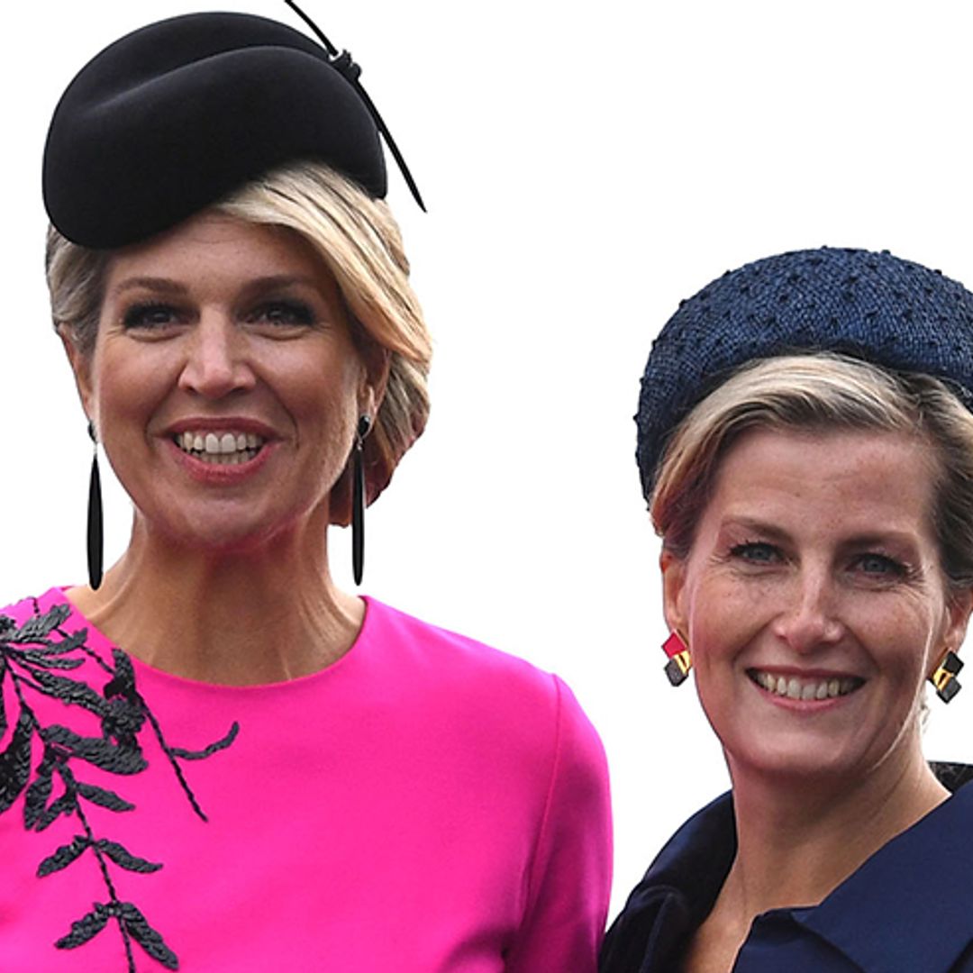 Queen Maxima stuns in pink Oscar de la Renta dress during London state visit