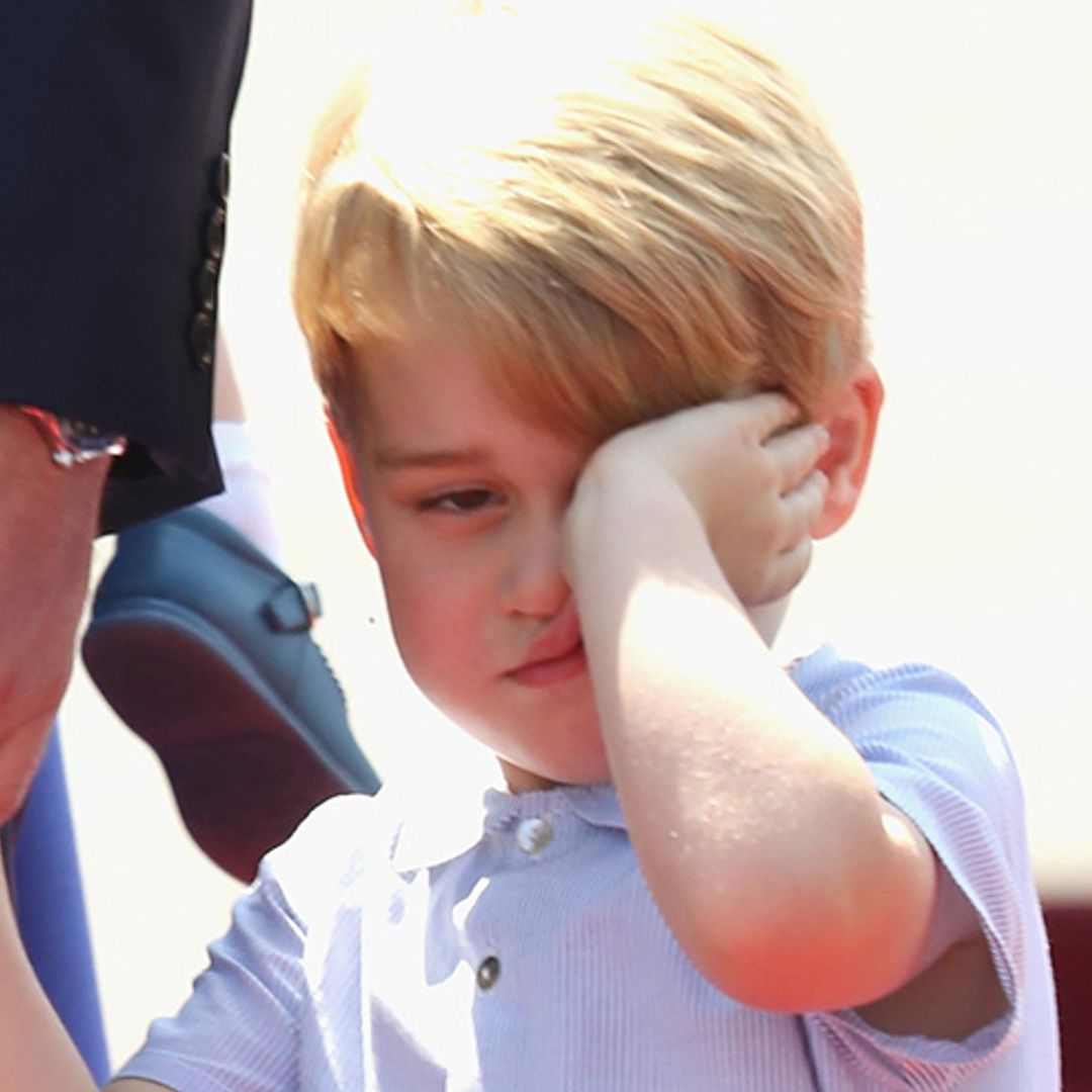 Sleepy Prince George all worn out as Cambridges begin leg two of royal tour