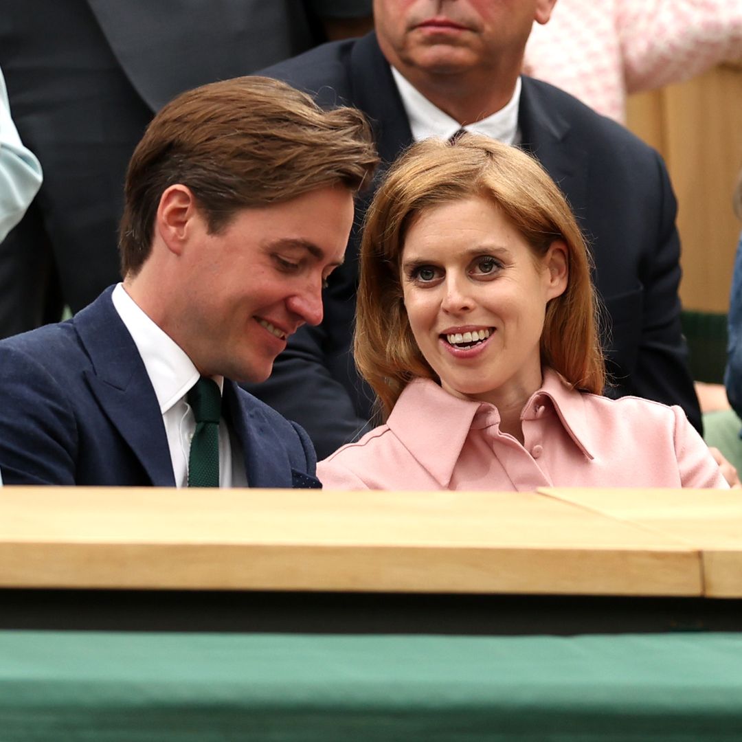 Princess Beatrice giggles with Edoardo Mapelli Mozzi during pre-anniversary outing