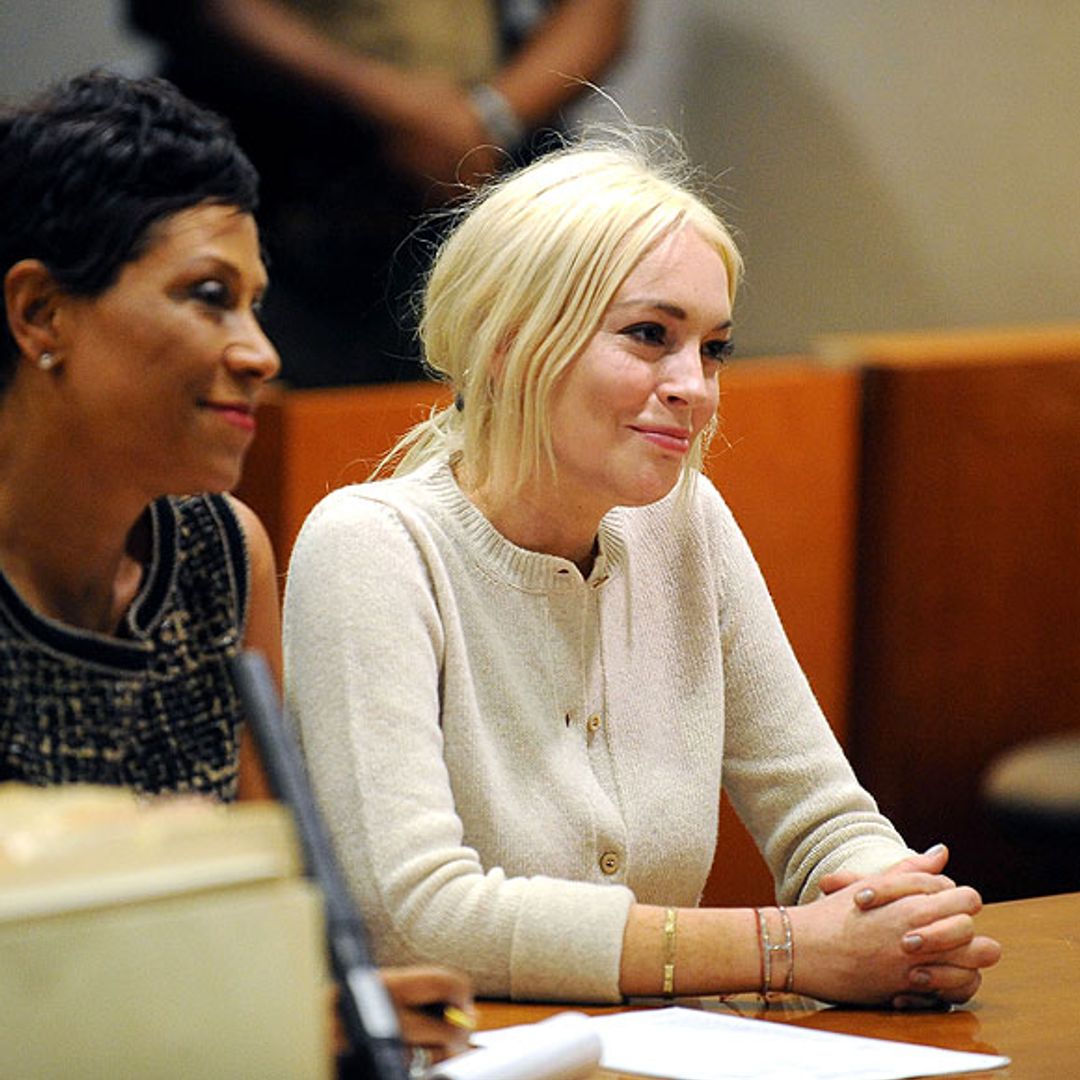 Smiles in court as a positive Lindsay is praised by judge