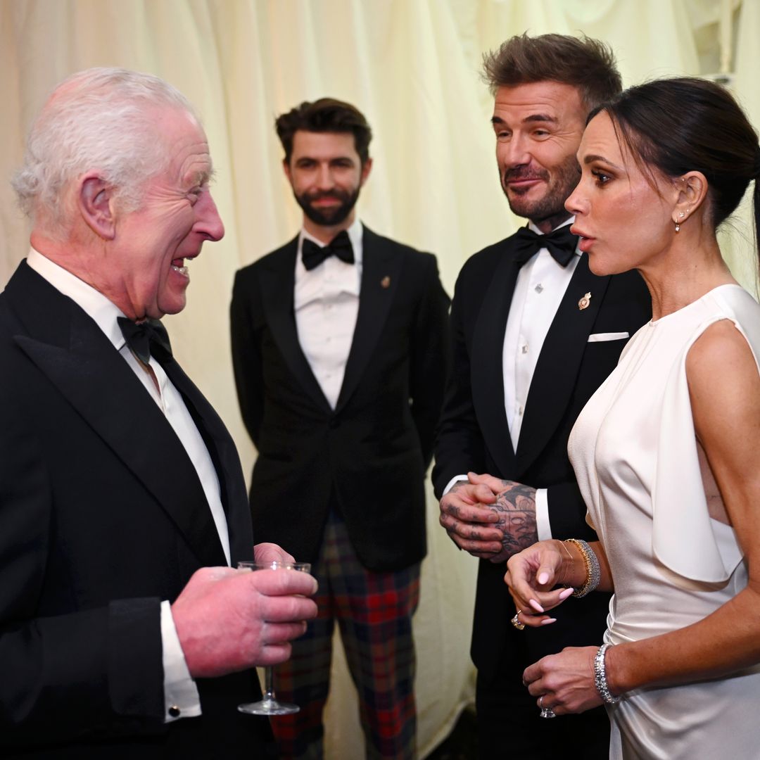 David and Victoria Beckham lead glittering celebrity guest list at black-tie dinner hosted by King and Queen