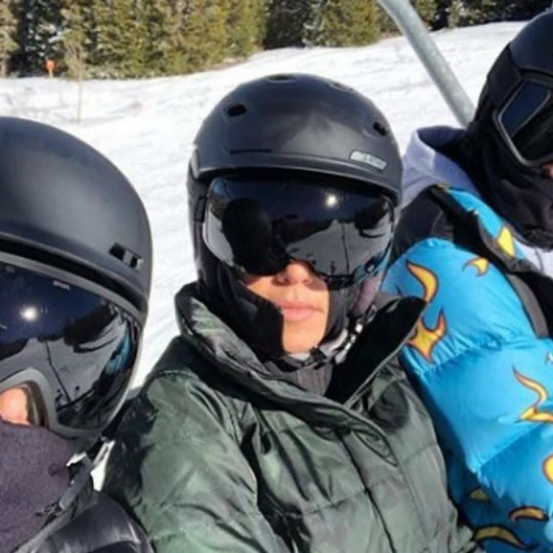 Kim Kardashian hits the slopes with sisters Kourtney and Kendall Jenner