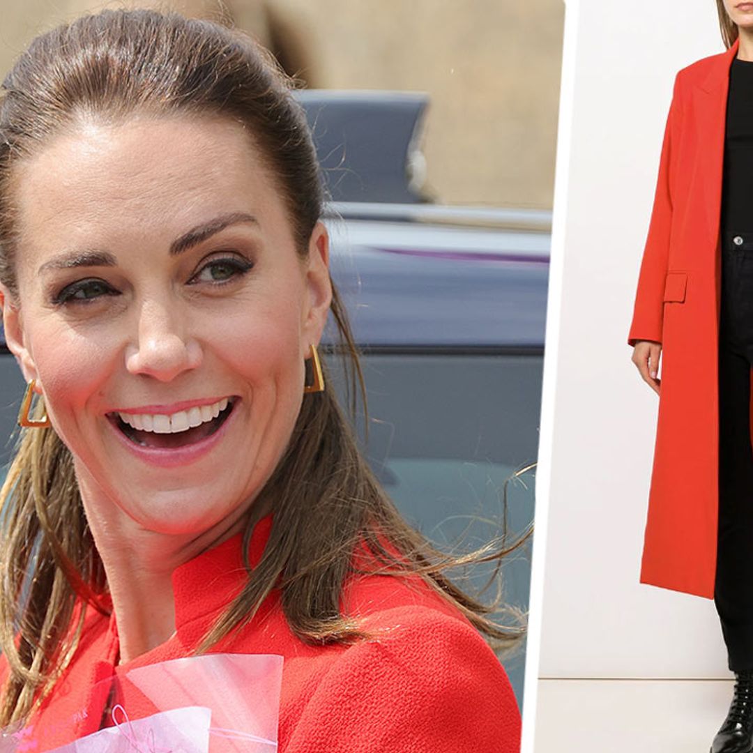 Kate Middleton looks radiant in recycled red coat dress for Cardiff family outing