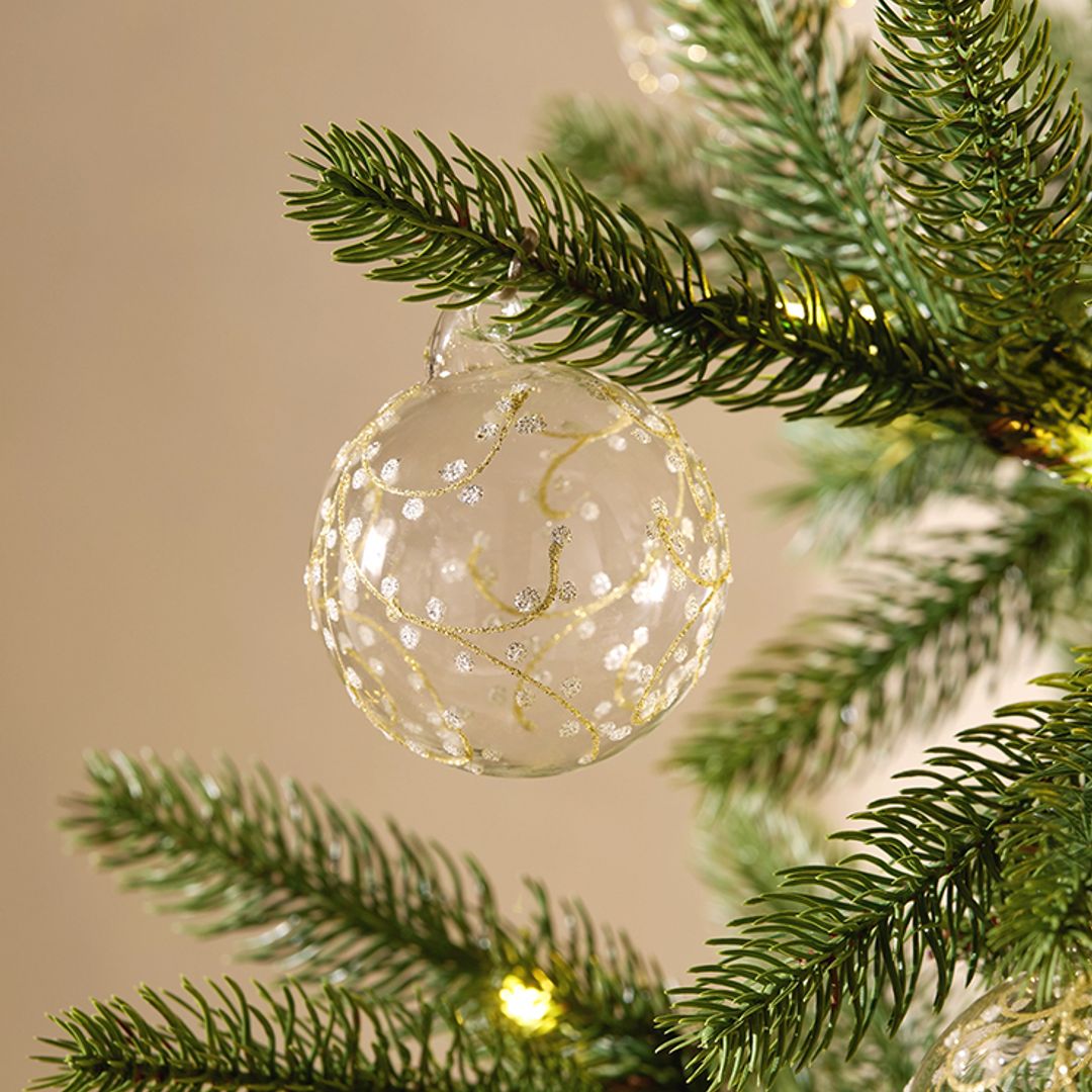 The White Company Glass Painted Bauble