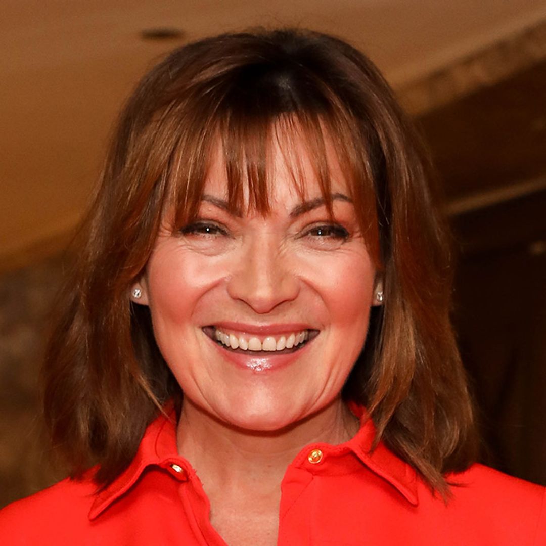 Stunning! We want Lorraine Kelly's burgundy leather dress for autumn