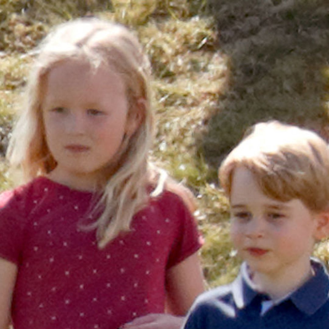Prince George has the sweetest cuddly toy as he is reunited with cousin Savannah Phillips