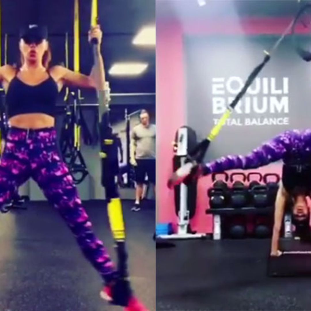 Nicole Scherzinger pulled some seriously impressive moves in her latest workout
