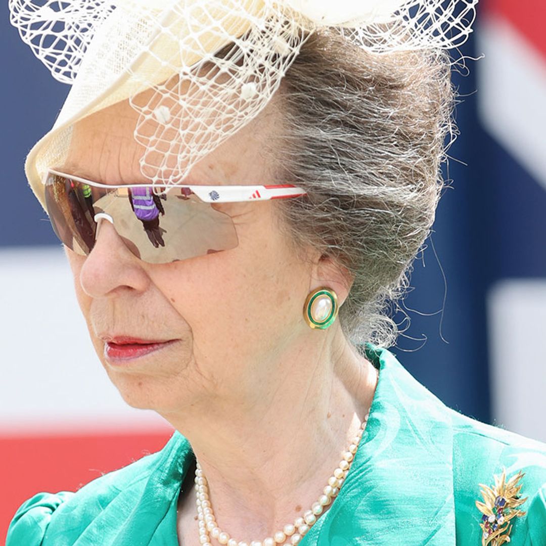 Princess Anne makes a statement in silky jacquard dress at Royal Ascot
