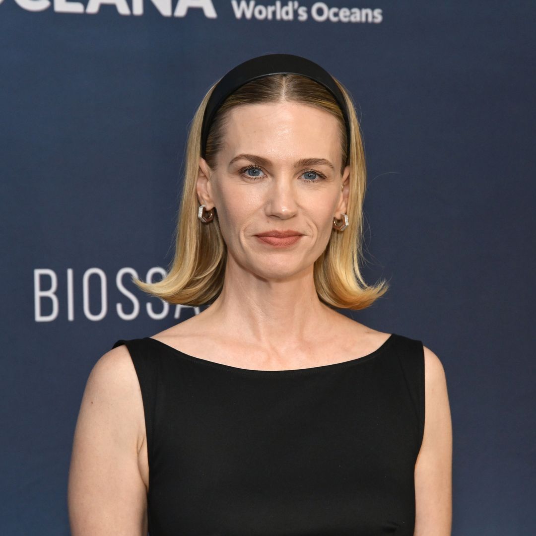 January Jones' towering son, 13, joins her on the red carpet 