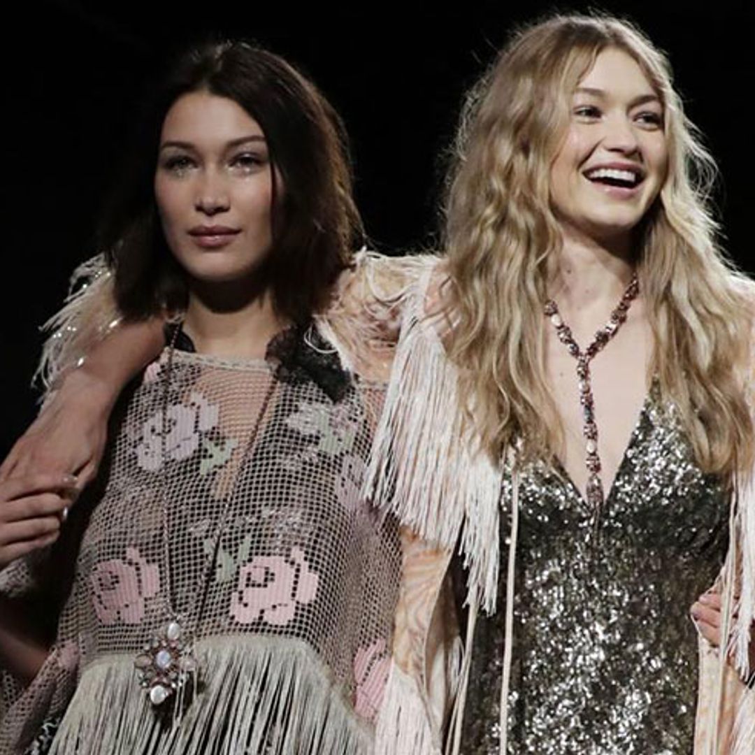 Gigi Hadid struts in only one heel at Anna Sui show