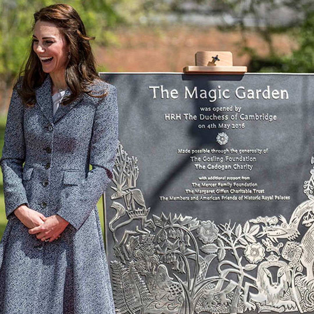 Kate Middleton talks Prince George as she opens Magic Garden play area in London