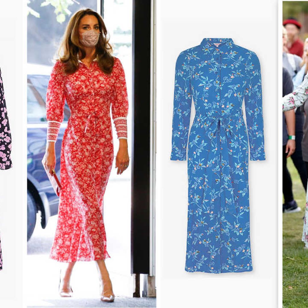 Get a Kate Middleton style floral shirt dress on sale for up to 70% off