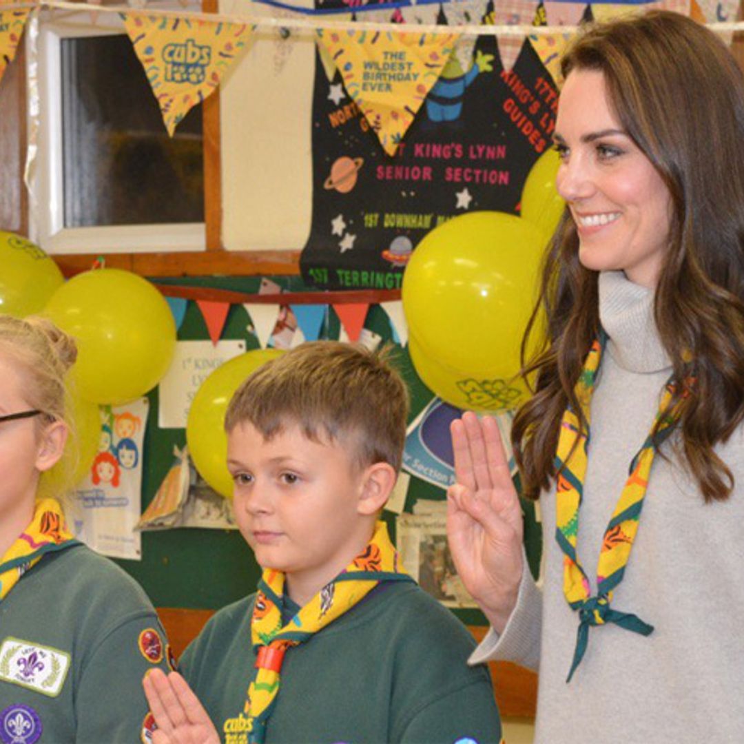 Duchess Kate bonds with kids as she attends Cub Scouts anniversary party