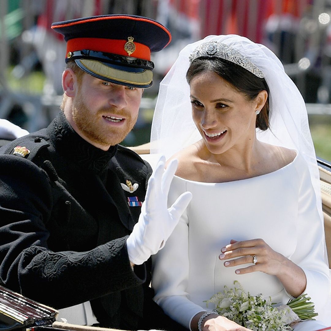 Prince Harry and Meghan Markle share never-before-seen wedding photos – and look at Elton John's reaction