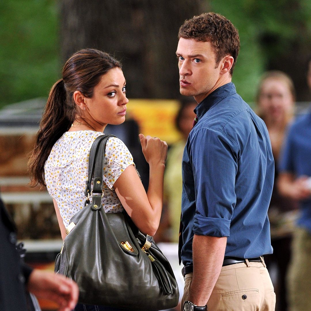 Mila Kunis and Justin Timberlake on location for "Friends With Benefits" on 5th Avenue on July 20, 2010 in New York City.