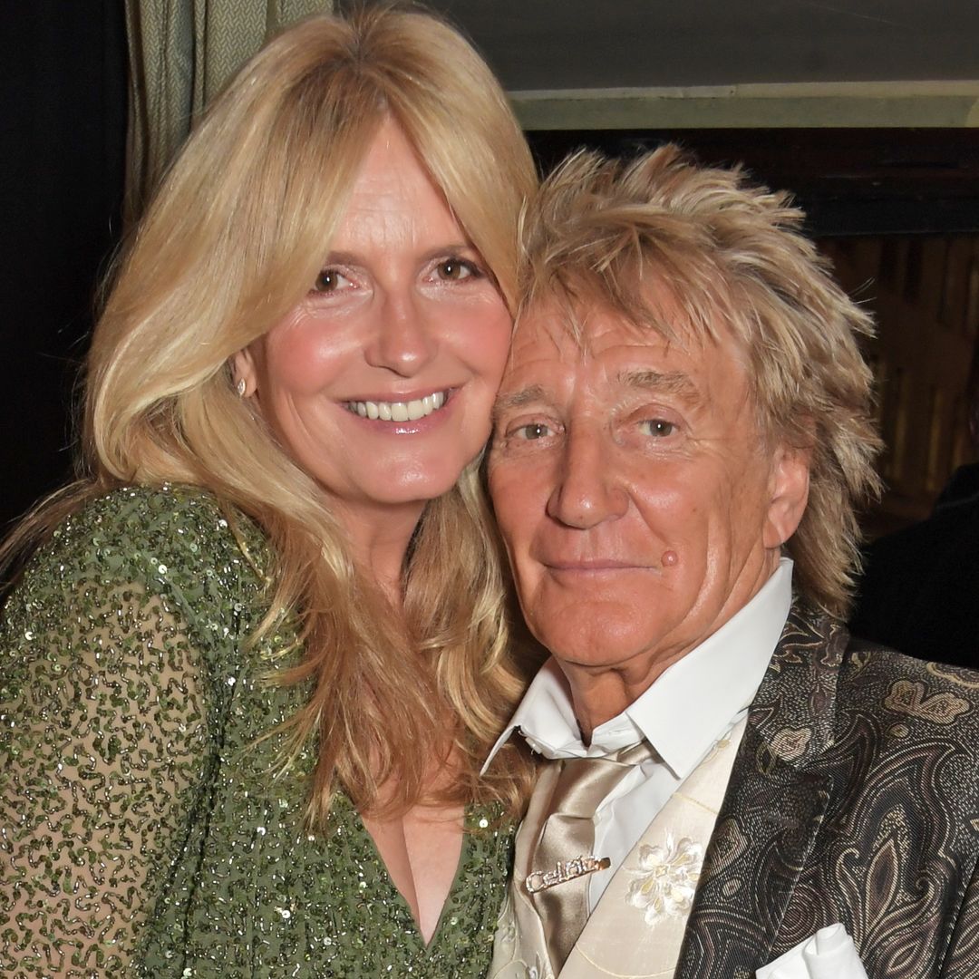 Penny Lancaster bewitches in sheer lace gown for glitzy evening with husband Rod Stewart