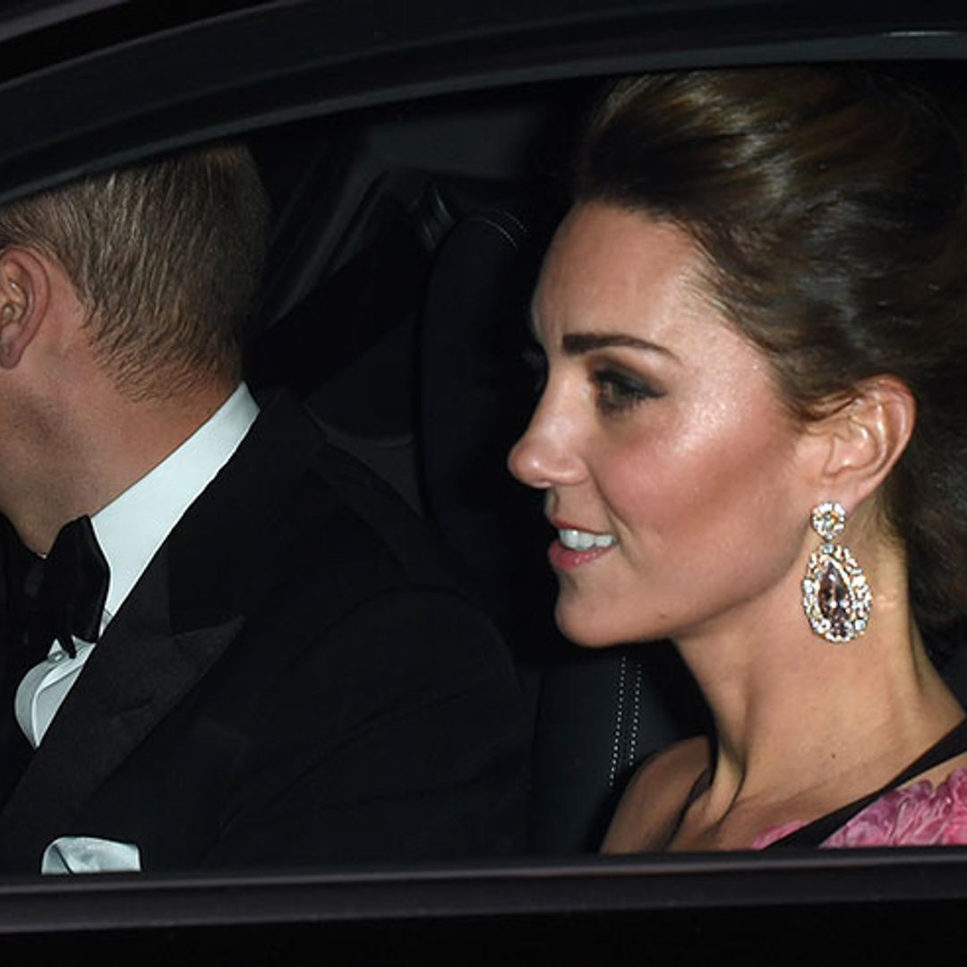Kate Middleton sparkles in pink at Prince Charles's 70th birthday party at Buckingham Palace