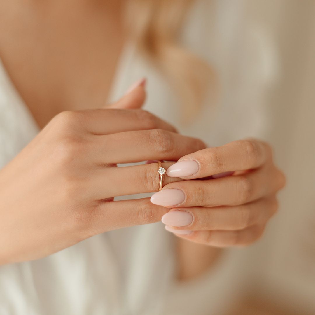 milk nails for wedding bridal manicure.