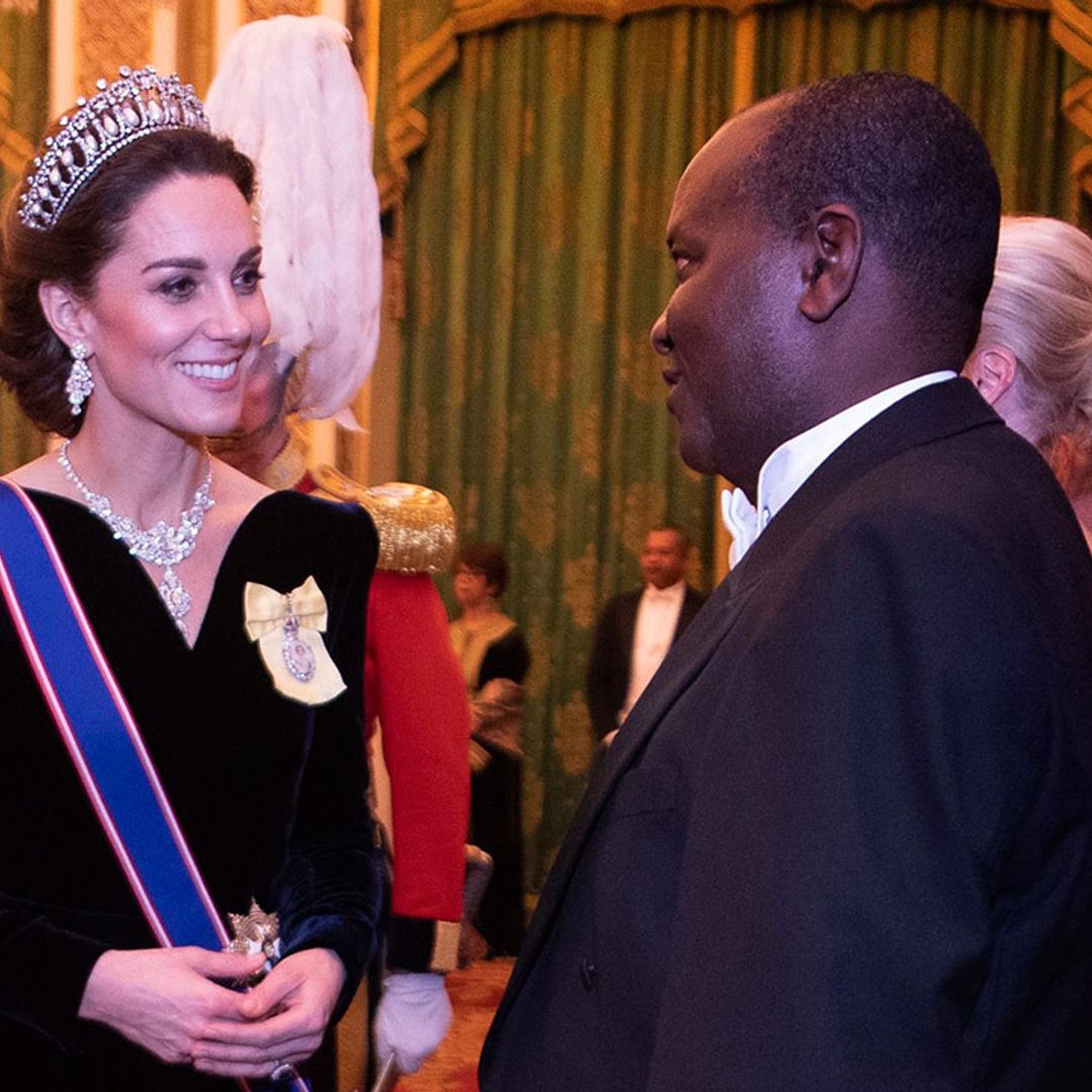 Duchess of Cambridge debuts dazzling new diamond ring at Buckingham Palace reception