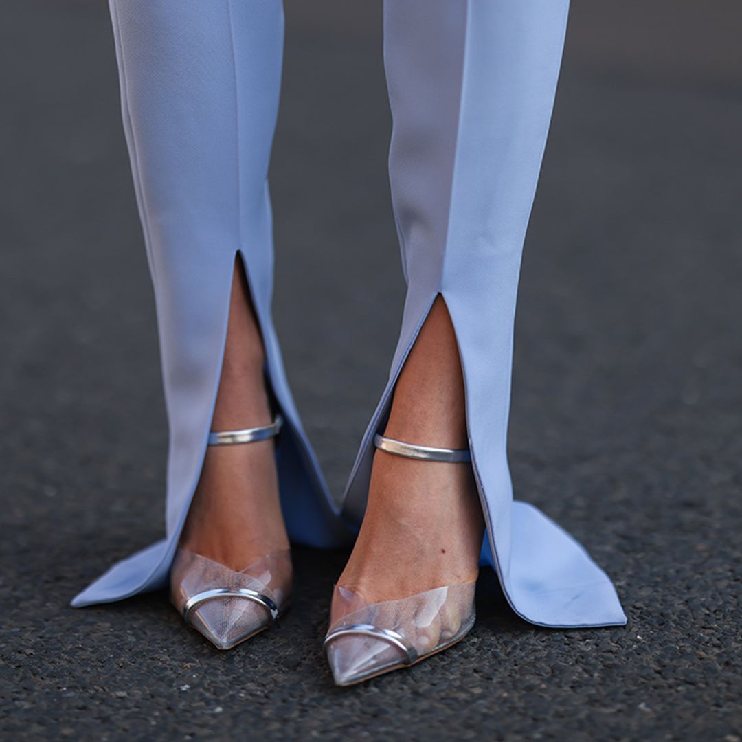 Pointed toe clear online heels