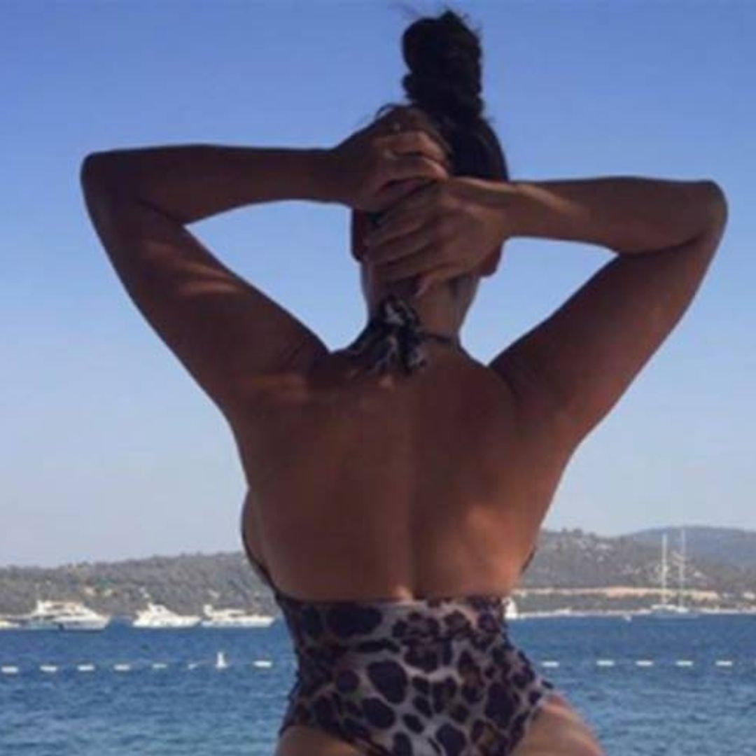Kelly Brook reveals secret to her slimmed-down physique in bikini photo