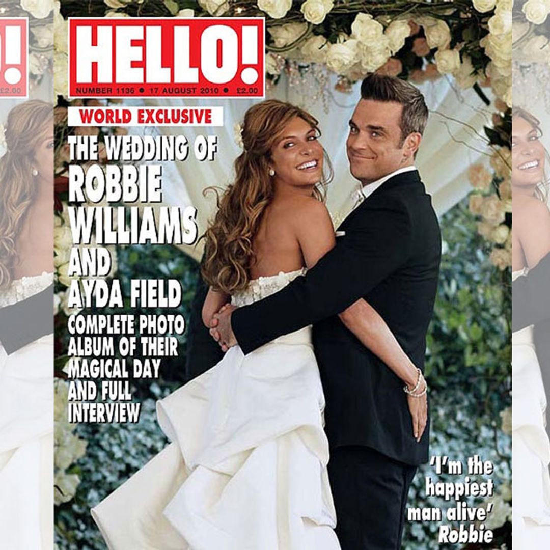 Robbie Williams and Ayda Field celebrate 10th wedding anniversary: look back at their big day