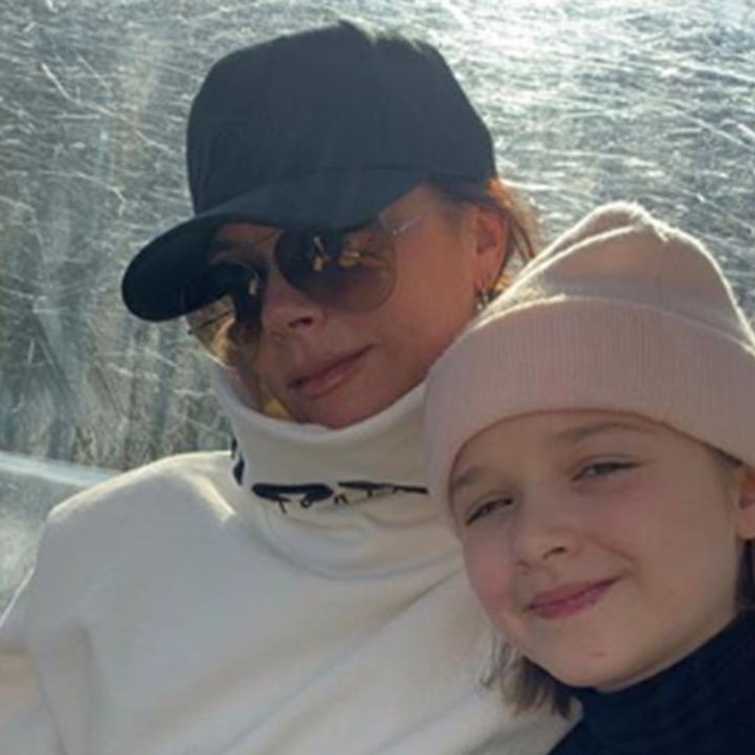 David Beckham cuddles Harper in adorable snap from family ski trip