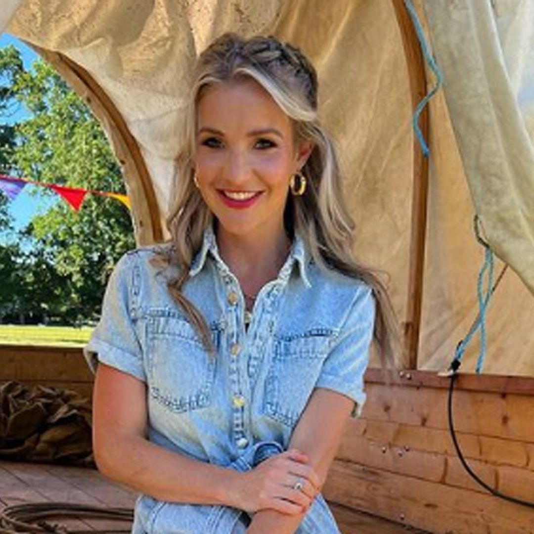 Helen Skelton stuns in red bikini as she soaks up the sun on family day at beach