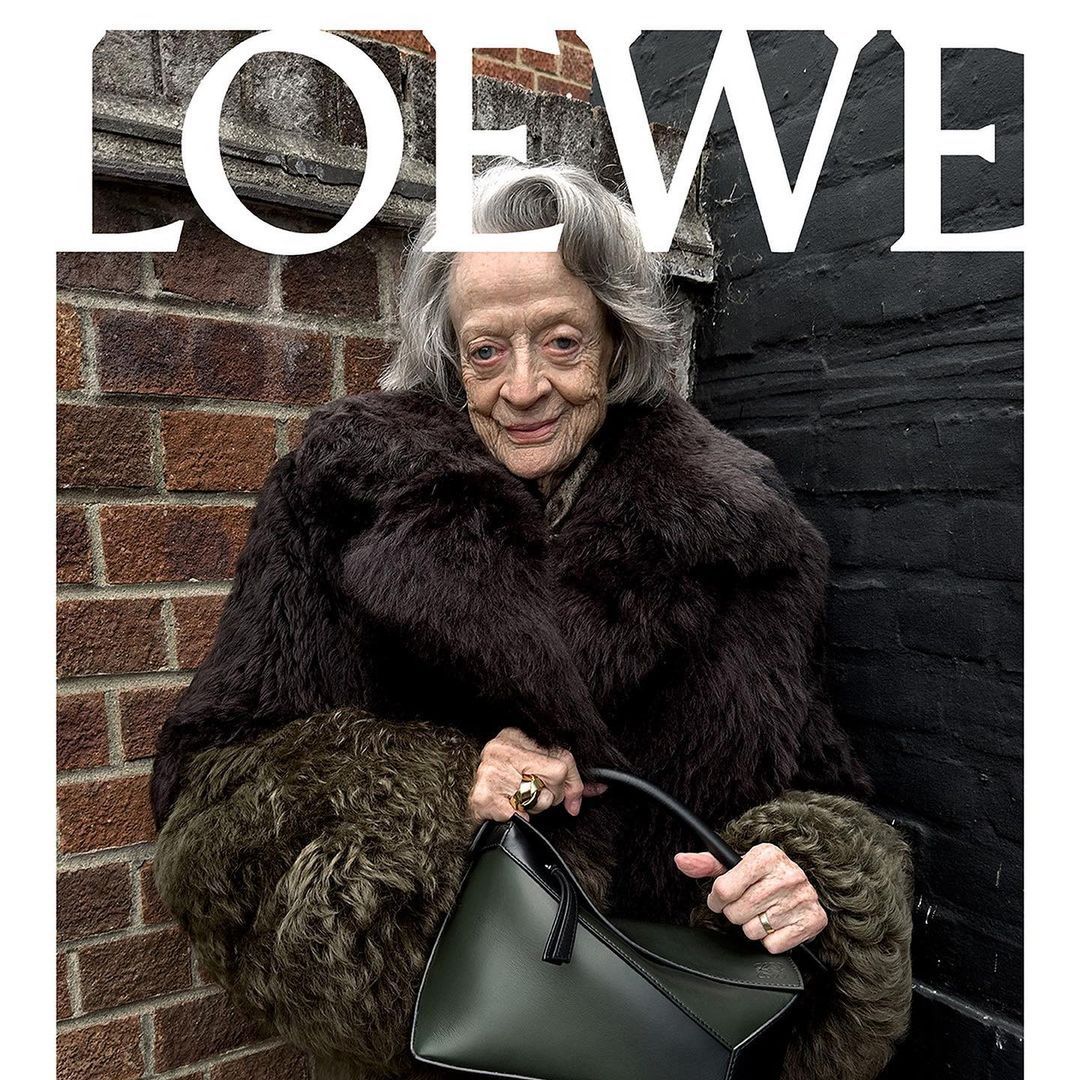 Dame Maggie Smith is the new face of Loewe, and it's totally iconic