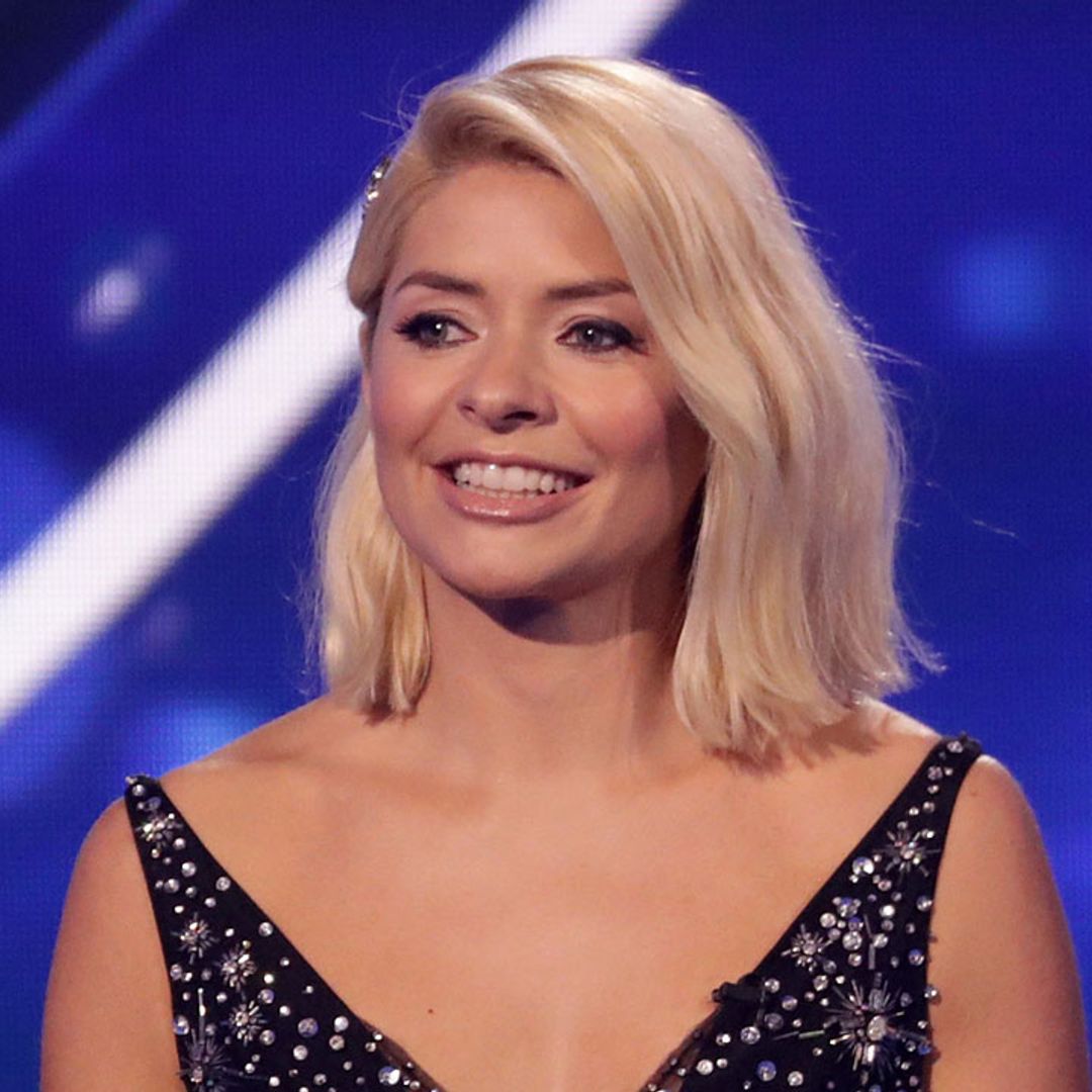Wow! Can we talk about Holly Willoughby's purple Iris Serban Dancing on Ice dress