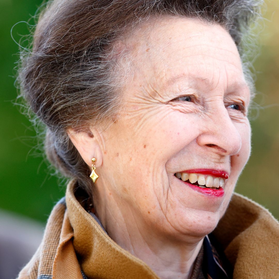 Princess Anne's private living room at Gatcombe Park is surprisingly cluttered