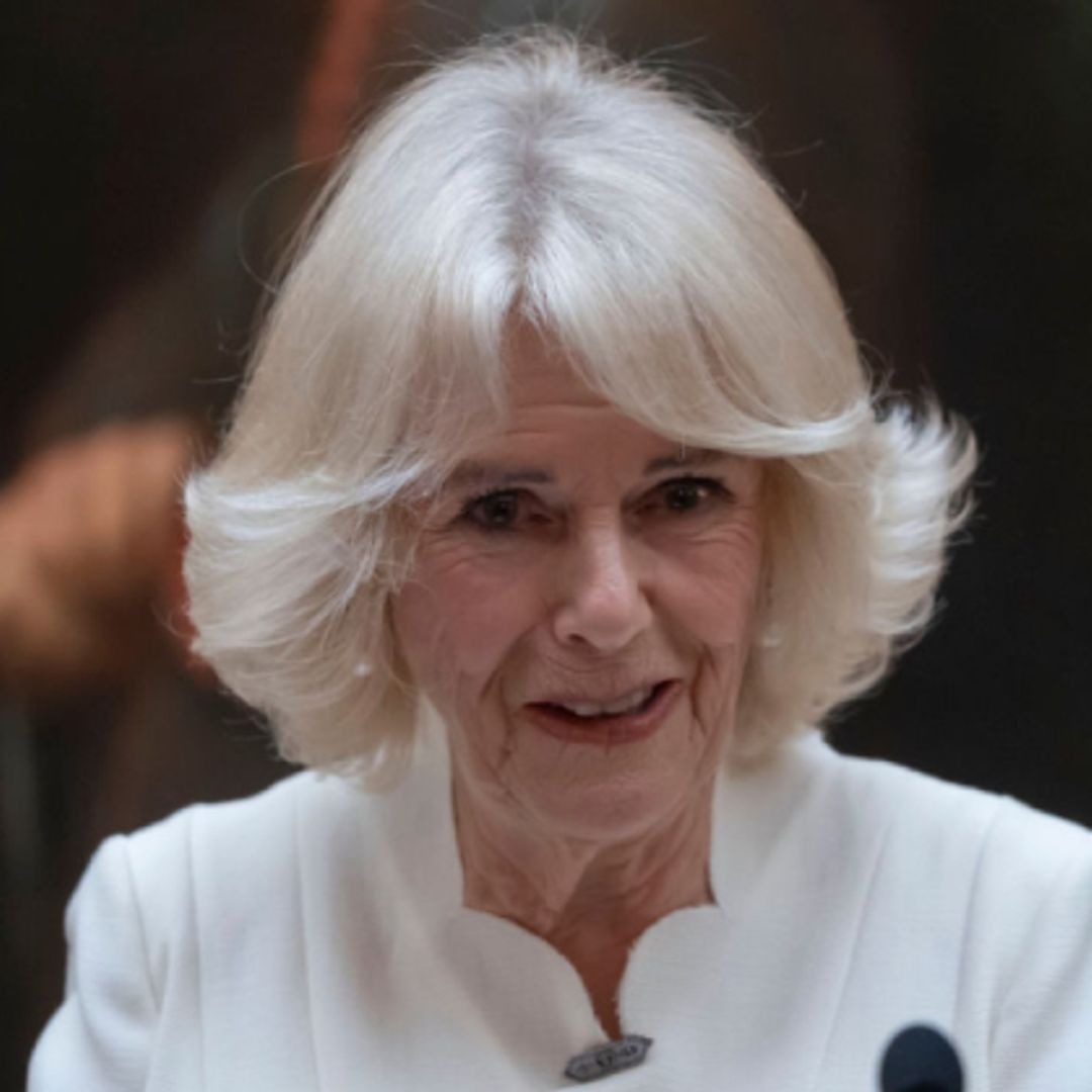 She wore blue velvet: Camilla on elegant form as she meets Oscar nominee Saoirse