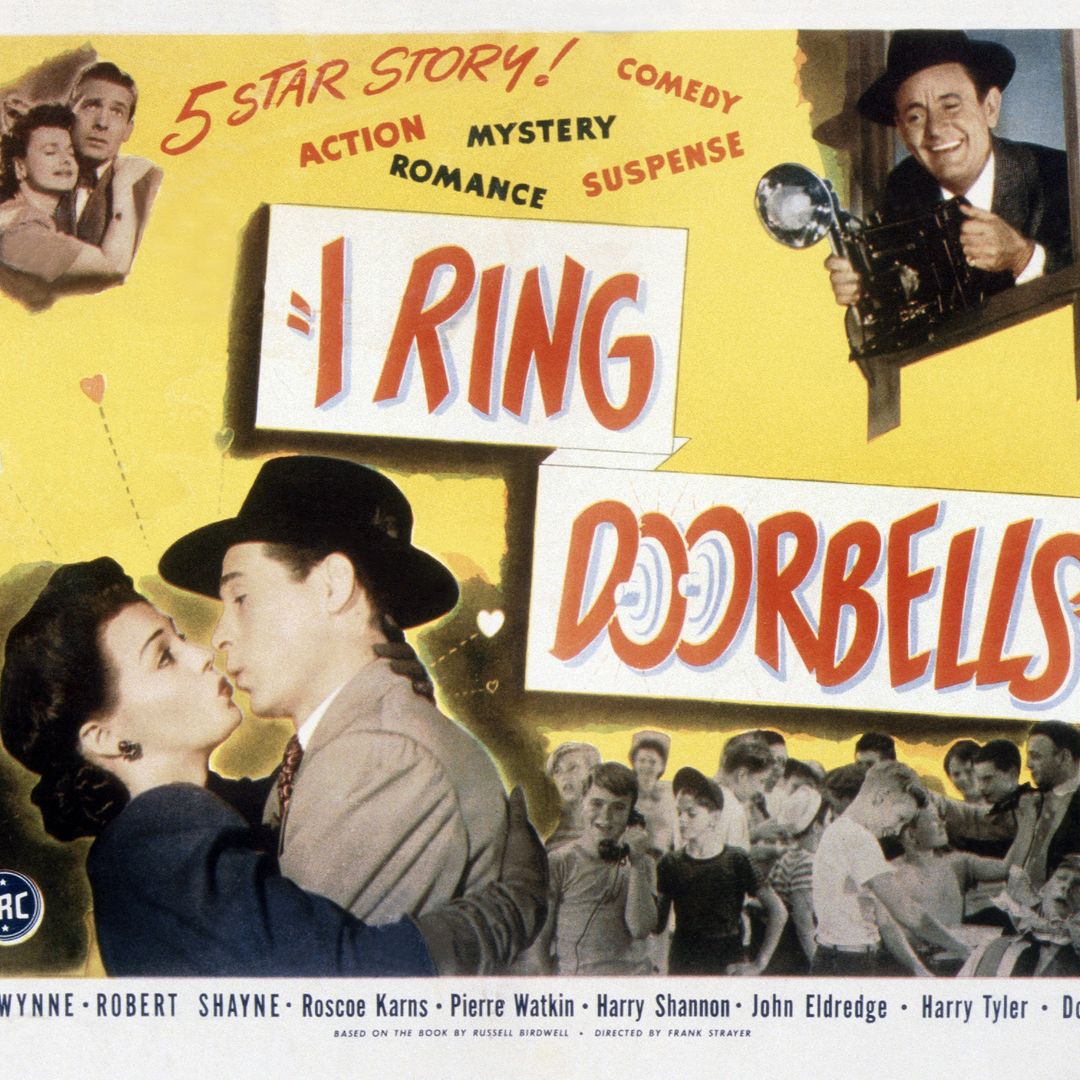 I Ring Doorbells, poster, top from left: Anne Gwynne, Robert Shayne, Roscoe Karns, bottom from left: Anne Gwynne, Robert Shayne, 1946