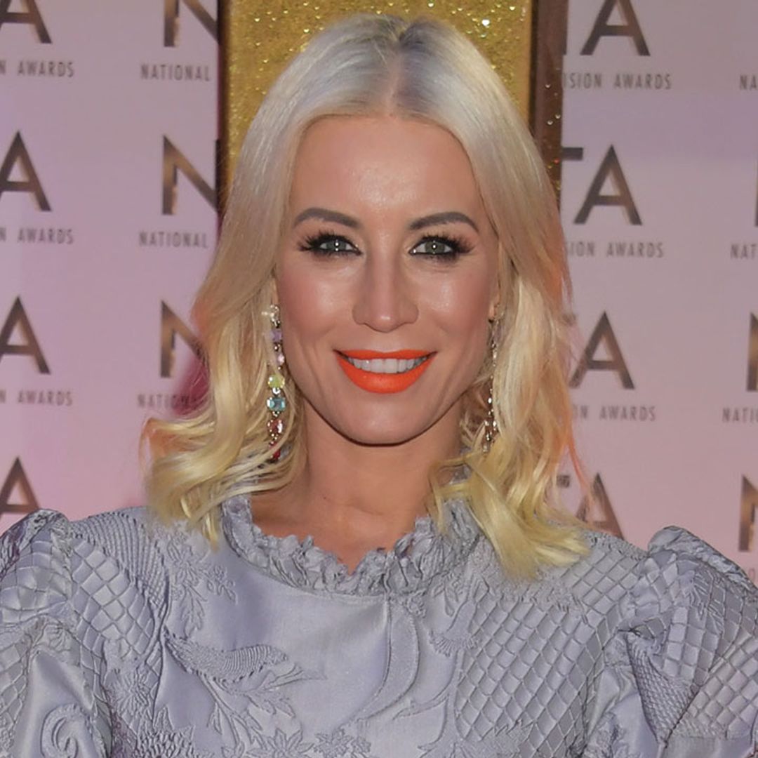 Denise Van Outen stuns in strapless dress and knee-high boots after ending engagement