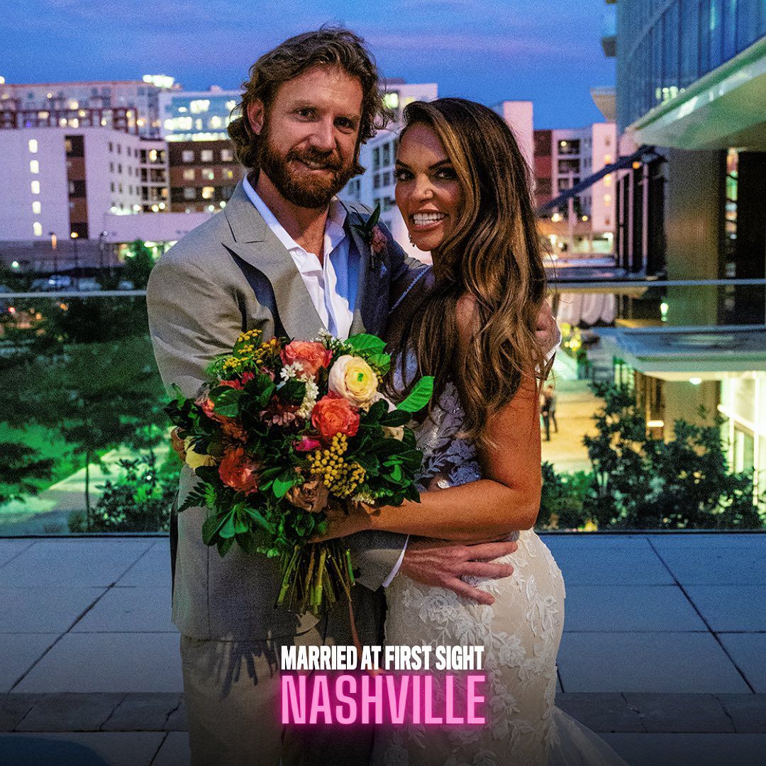 Clint and Gina on their wedding day in MAFS Nashville