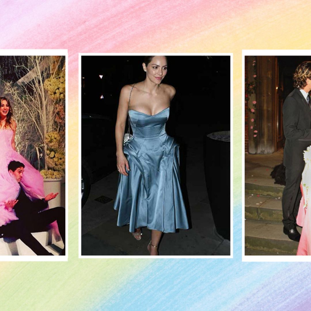 12 celebrity brides who turned heads in beautiful bright wedding dresses