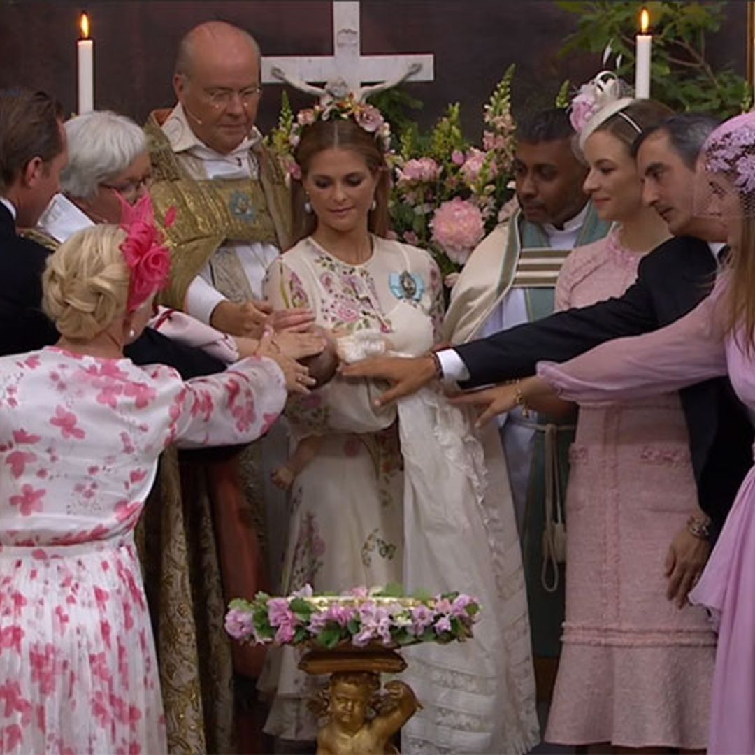 Princess Madeleine of Sweden's baby daughter Princess Adrienne is christened – all the photos