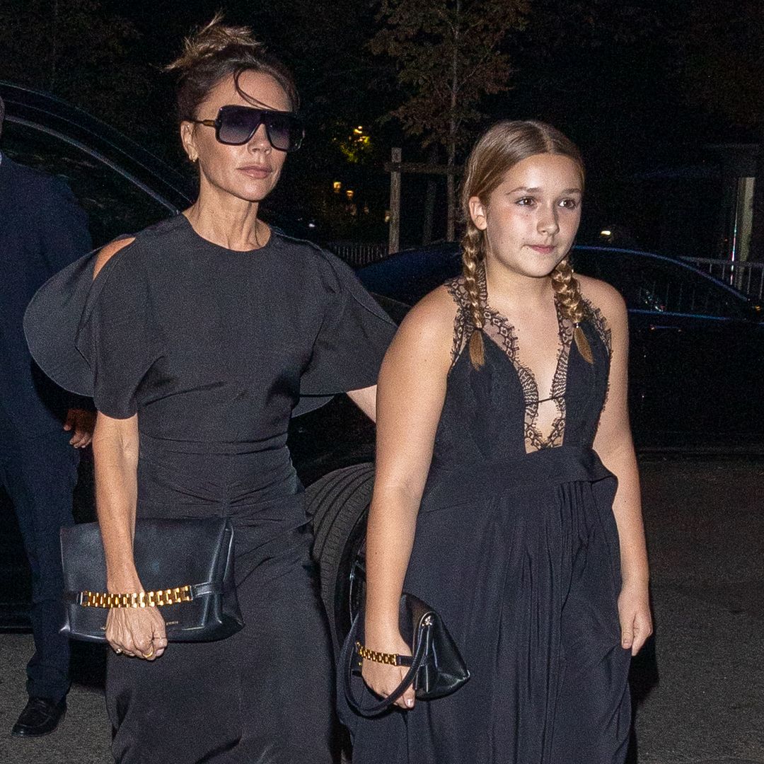 Victoria Beckham twins with daughter Harper in phenomenal black outfits