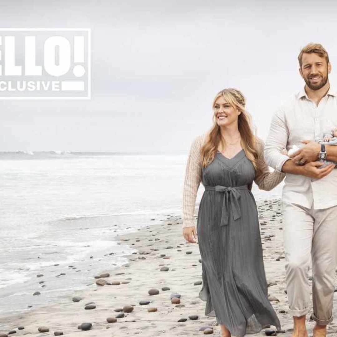 Chris Robshaw and Camilla Kerslake introduce baby boy and reveal his name