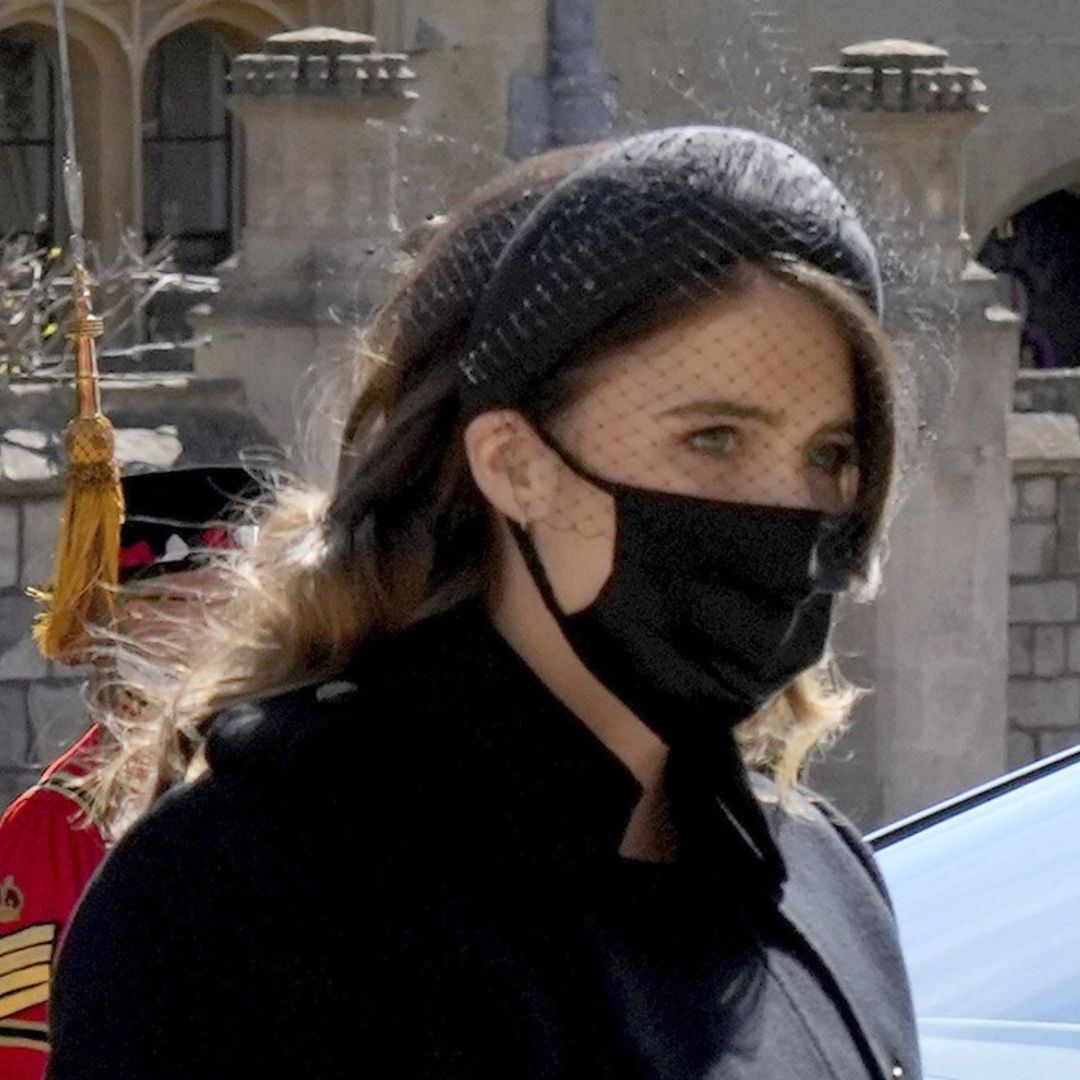 Princess Eugenie wears elegant net headpiece for Prince Philip's funeral