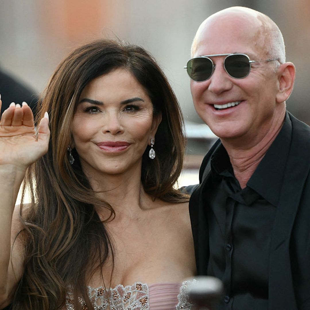 Jeff Bezos and wife Lauren Sanchez Bezos leave the Aman Hotel on the third day of their wedding festivities, in Venice
