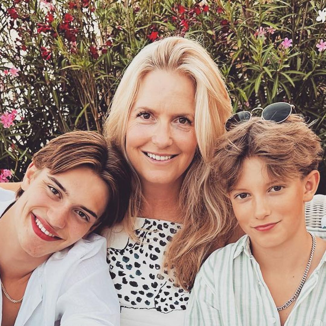 Penny Lancaster delights with new picture of towering sons Alastair and Aiden - and their bond is the sweetest