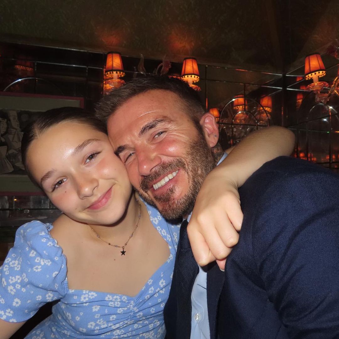 David Beckham pays tribute to 'beautiful' daughter Harper as she steps into the spotlight