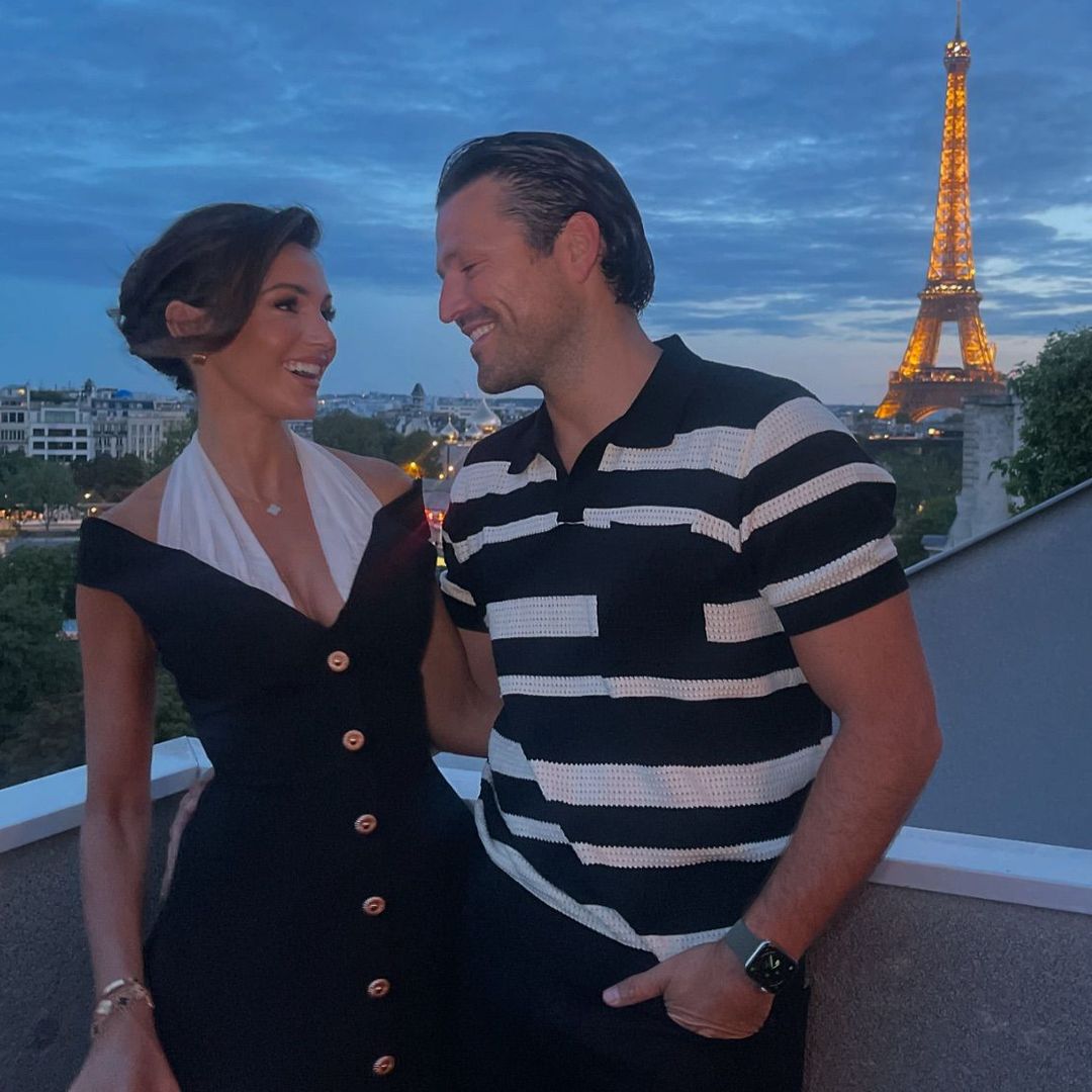 Michelle Keegan shows off endless legs as she is kissed by husband Mark in Paris