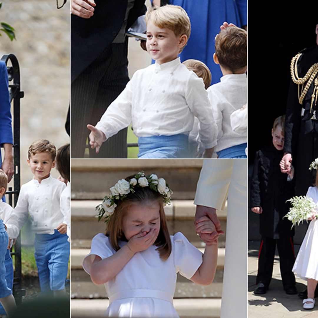 16 sweet photos of Prince George and Princess Charlotte as pageboy and bridesmaid