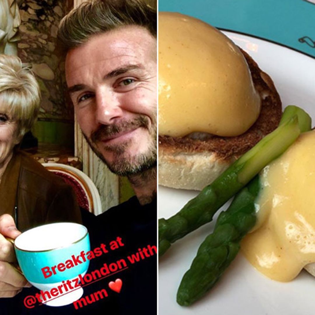 David Beckham treats his mum to breakfast at The Ritz