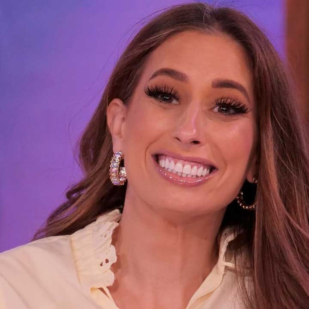 Stacey Solomon shows off growing baby bump in chic swimsuit on secluded beach retreat