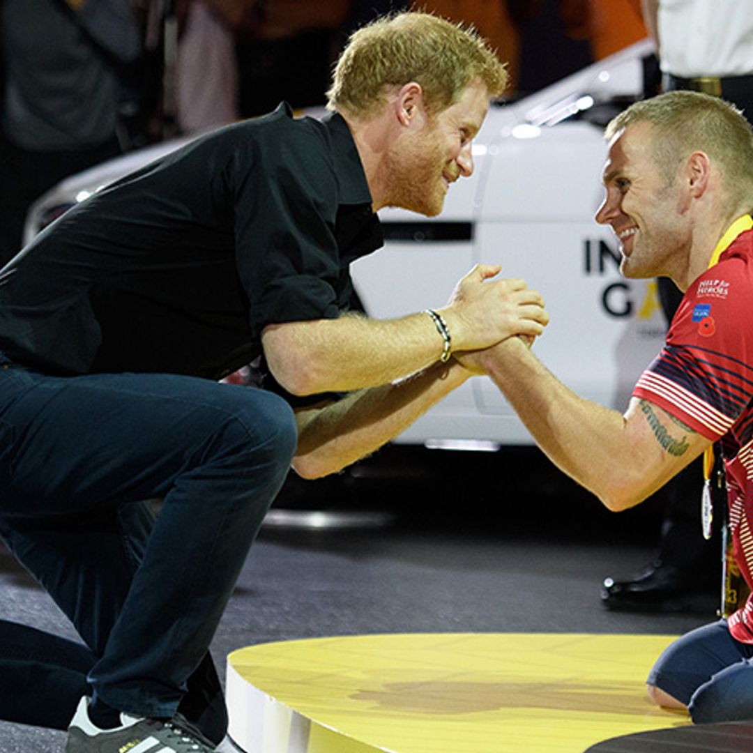 Proud Prince Harry shares emotional reunion with triple amputee Mark Ormrod