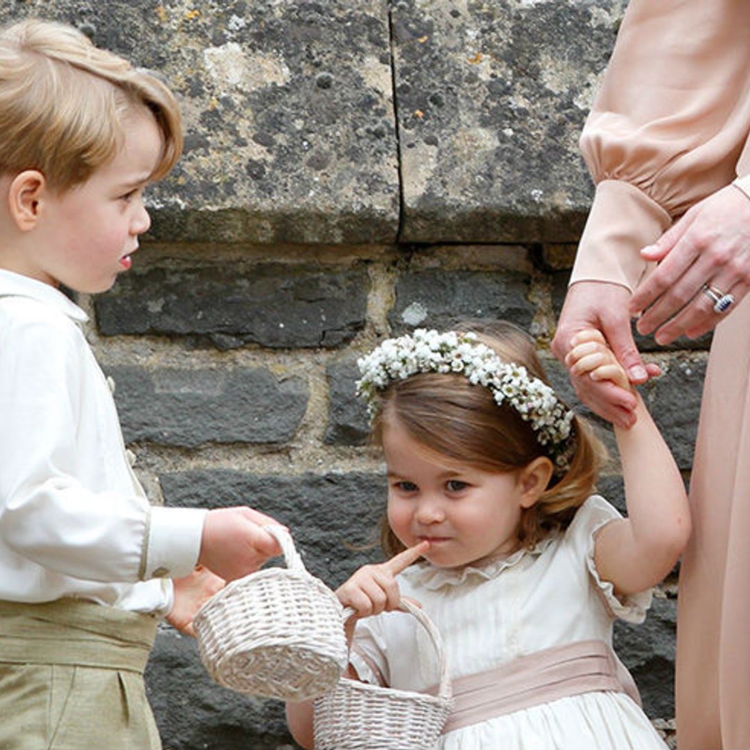 Prince George and Princess Charlotte play starring roles at Kate Middleton's friend's wedding